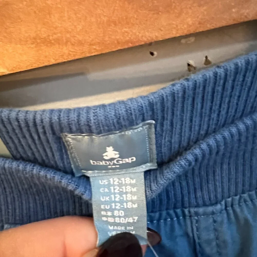 Baby Gap Pants Soccer Blue 12-18 Months Pull On Brand New